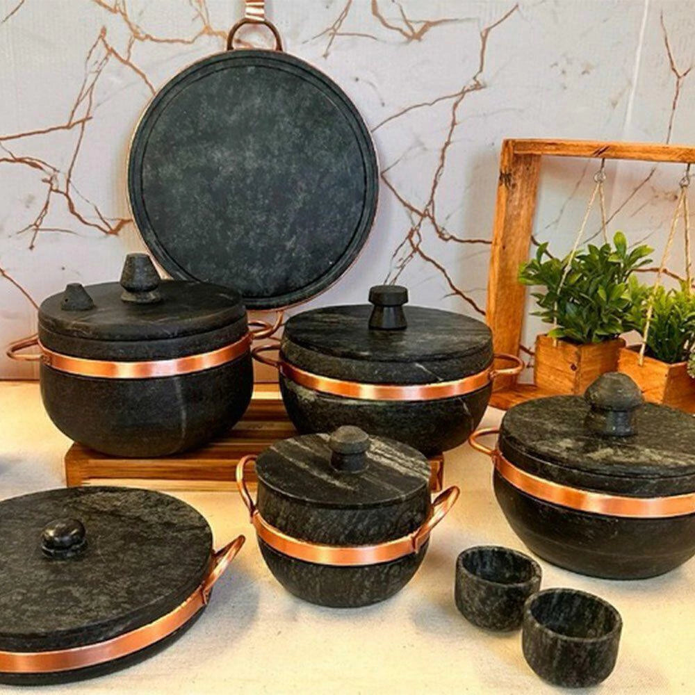 Kit Tradição Mineira 8 Peças de Pedra-Sabão